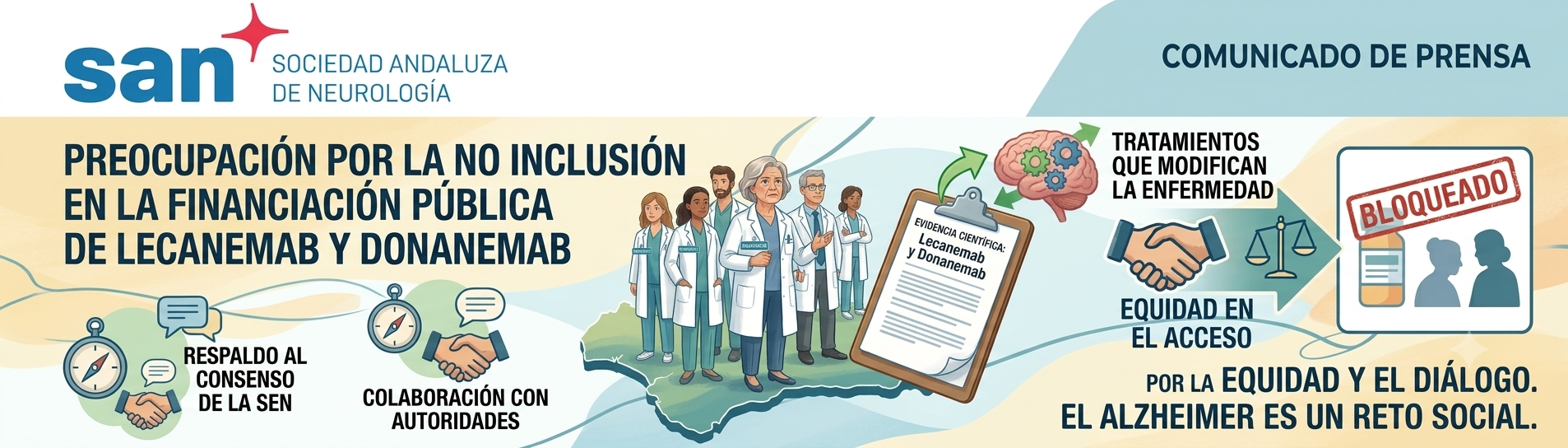 La Sociedad Andaluza de Neurología muestra su preocupación por la no financiación pública de los nuevos tratamientos para el alzhéimer
