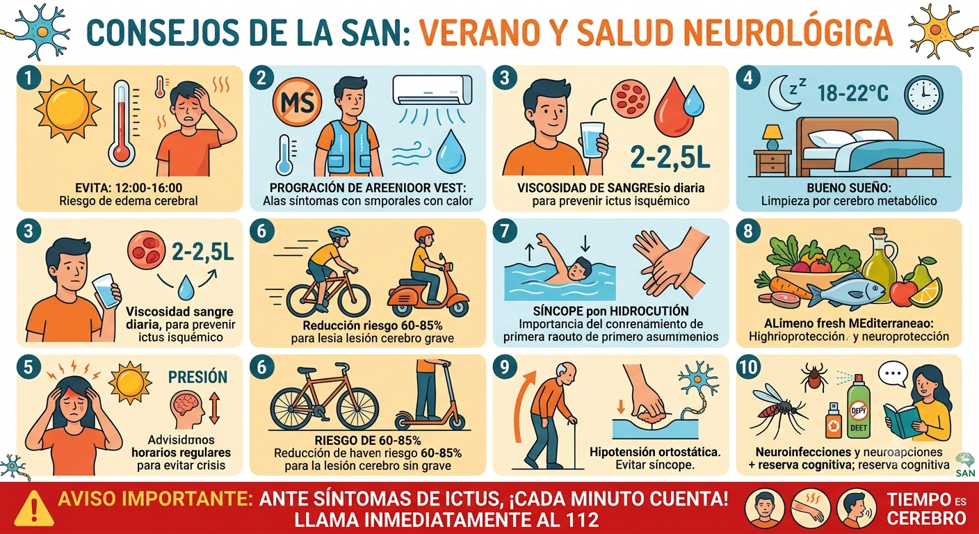 La Sociedad Andaluza de Neurología presenta un decálogo para proteger la salud cerebral durante el verano